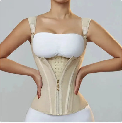 Retro Shapewear Top with Zipper